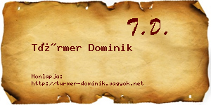 Türmer Dominik névjegykártya